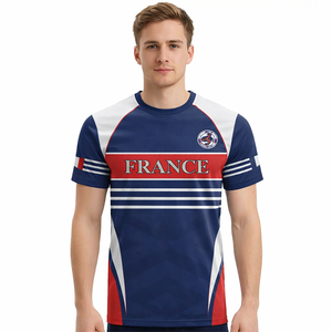 Maillot <span class=keywords><strong>de</strong></span> l'<span class=keywords><strong>équipe</strong></span> nationale <span class=keywords><strong>de</strong></span> football <span class=keywords><strong>de</strong></span> <span class=keywords><strong>France</strong></span> 2026 LES BLEUS – Maillot <span class=keywords><strong>de</strong></span> sublimation essentiel pour les supporters français – <span class=keywords><strong>T</strong></span>-<span class=keywords><strong>shirt</strong></span> <span class=keywords><strong>de</strong></span> sport décontracté à col rond pour homme - Product Image 4