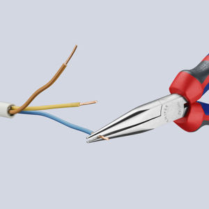 Alicates para teléfono Knipex, ancho de mandíbula de 1/8 pulgadas, punta lisa, acero al cromo vanadio de grado industrial, longitud de mandíbula de 3 pulgadas, modelo 29-140 - Product Image 1