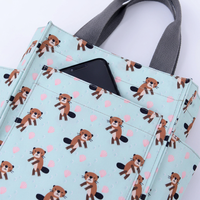 Sac fourre-tout grande capacité multi-poches, imperméable, imprimé numérique, doublure TC, taille personnalisée pour le travail, les trajets, les livres d'étudiant, le transport, OEM