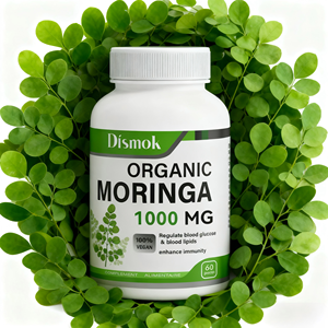 Dismok OEM Private Label Kruidensupplement <span class=keywords><strong>Moringa</strong></span> Bladpoeder Extract <span class=keywords><strong>Capsules</strong></span> voor Energiebeheer - Aanpasbare Maten & Doseringen - Product Image 1