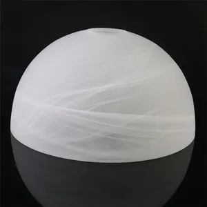 Fatti a Mano Trasparente in Vetro Pyrex Mezza Sfera Cupola Ombra per Illuminazione Coperchio Della Lampada Sfumature