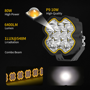Feux de jour Amber DRL pour tout-terrain, kit de feux LED modulaires connectables pour 4x4, UTV, Polaris RZR, Can-Am X3 - Product Image 3