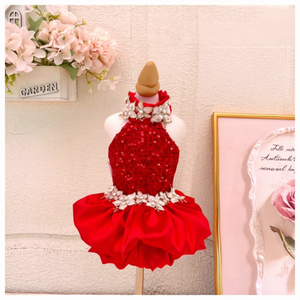 Vestido de Lujo para Perro, Vestido Formal de Princesa para Maltese, Bichón Frisé y Yorkshire Terrier, con Diseño Floral - Product Image 1