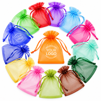 Sacs en organza personnalisés avec cordon de serrage pour bijoux, cadeaux, cosmétiques et accessoires