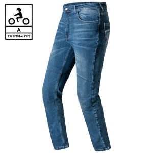Jeans moto Carburo TORIN certifié CE avec fibre d'aramide Blue Light Stone 28 - Product Image 1