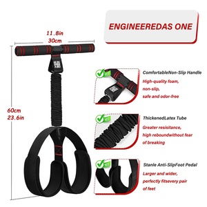 Bande de Résistance à Pédale en Latex Améliorée 55lbs avec Poignée pour Exercices Assis, Équipement de Gymnastique, Entraînement de la Force des Abdos <span class=keywords><strong>et</strong></span> du Core, Thérapie Physique - Product Image 3