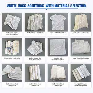 Paños de Limpieza Reutilizables de Algodón Suave para Limpieza General, Trapos Blancos Impresos para Camisetas, Trapos de Limpieza Industrial - Product Image 5