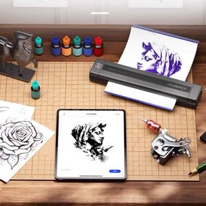 <span class=keywords><strong>AIMO</strong></span> Imprimante de tatouage thermique sans fil Machine de transfert de tatouage Kit d'imprimante de pochoir de tatouage pour Smartphone PC - Product Image 5