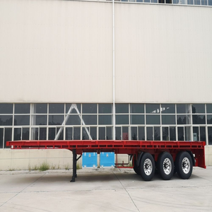 Semi-<span class=keywords><strong>remorque</strong></span> plate durable à vendre directement d'usine avec poutre renforcée et plateforme antidérapante pour la livraison <span class=keywords><strong>de</strong></span> fret logistique - Product Image 3