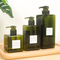 Flacon de shampooing, contenants cosmétiques, flacon pompe pour lotion, 450 ml, flacon de lotion carré en PETG personnalisé de luxe pour shampooing