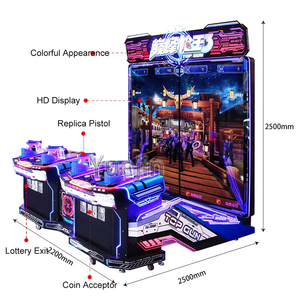 Máquina de Juego Arcade de Tiro con Monedas para Interiores, <span class=keywords><strong>Simulador</strong></span> de Pistola, Construcción de Metal y Plástico, en Inglés, 1 Año de Garantía, para Locales de Entretenimiento - Product Image 2