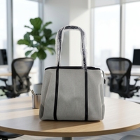 Sac fourre-tout de créateur grande capacité pour femme, sac à main en toile pour le bureau avec empiècements en cuir PU, sac à bandoulière pour femme