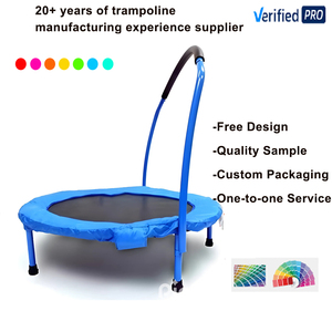 Mini trampoline pliable d'intérieur de 36 pouces avec filet de protection personnalisé pour les enfants de 3 à 6 ans, unisexe, fitness, exercice, plaisir, sécurité - Product Image 4