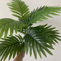 B1453 Palmier artificiel en plastique de haute qualité, petit, pour décoration de mariage, hôtel, restaurant, verdure au sol avec grandes feuilles