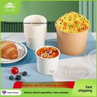 Gobelets à soupe jetables en papier, petite taille, boîtes à lunch à emporter, mini gobelets de dégustation, blancs, 320 gobelets à soupe, paquet carton, pour anniversaires