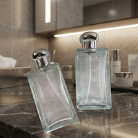 Venta al por Mayor de Botellas de Perfume de Vidrio Recargables de Lujo de 30ml/50ml/100ml para Muestras de Aromaterapia, Personalizadas con Serigrafía