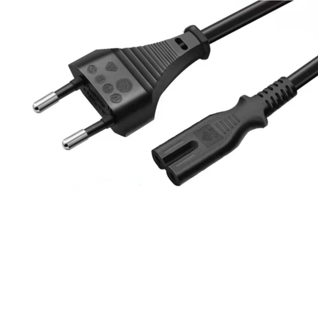 2 Pin EU Plug to 2X IEC C7 Y Power Cord for Home Appliances 2 Pin EU Plug to 2XC7 Power Cable EU Plug to 2 C7 Extension Cord