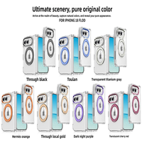 Nouvelle coque de téléphone pour iPhone 18 Duo avec support rotatif à 360°, coque rigide transparente en PC magnétique pour iPhone 18 Duo