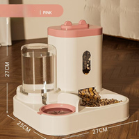 Vente en gros de distributeur d'eau et de nourriture pour animaux de compagnie 2 en 1, en plastique, étanche, grand bol de rangement pour chats, chiens, petits animaux