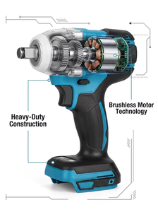 Llave de <span class=keywords><strong>Impacto</strong></span> Eléctrica Inalámbrica de Litio con Enchufe Cuadrado de <span class=keywords><strong>1</strong></span>/<span class=keywords><strong>2</strong></span> Pulgada, de Alto Torque, para Industria Pesada - Product Image 2