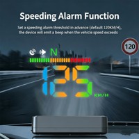 HUD Universal con GPS, Pantalla LED Panorámica para el Tablero, Alarma de Exceso de Velocidad, Medición de Velocidad por Satélite, Venta al Por Mayor
