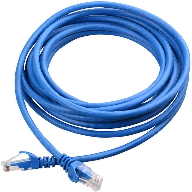 High-Speed 10Gbps UTP Cat6 Patch Cord 28AWG 30cm 8-Conductor Solid CCA Ethernet Cable with Snagless Boot-RoHS CE Certified