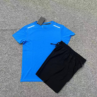 Camisetas Deportivas Unisex LOKLOK de Alta Calidad con Cuello Redondo, Pantalones Cortos con Cintura Elástica, Secado Rápido, Transpirables, Antibacterianos, 100% Poliéster