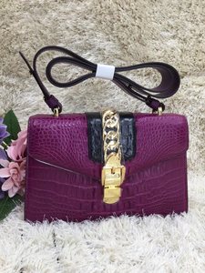 Sac à rabat en cuir de crocodile noir pour femme avec bandoulière à boucle chaîne dorée, élégant sac à main bandoulière - Product Image 6