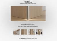 Profilé en aluminium pour panneau mural de 18 mm, éclairage LED mural à intensité variable pour escalier de villa, gris Gentleman, YB3002PRO-31