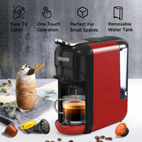 Machine à café expresso électrique semi-automatique 20 bars en plastique, prépare des boissons chaudes/froides, 7 niveaux de réglage de l'eau, compatible K-Cup/NES Original