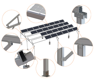 Braket Pemasangan Atap Genteng Surya Seri 6000 dari <span class=keywords><strong>Aluminium</strong></span> Alloy Ekstrusi, Permukaan Anodized, Tahan Air, Mudah Dipasang - Product Image 1