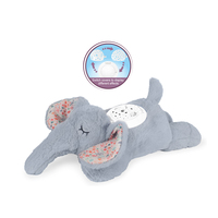 Jouet en peluche électrique éléphant IA intelligent avec reconnaissance des sons de pleurs, veilleuse apaisante et fonction de projection