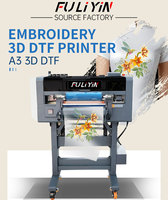Nouvelle machine d'impression d'autocollants semi-automatique A3 30 cm à grande vitesse, CMYKW DTF UV, rouleau à rouleau, imprimante textile, t-shirt, broderie 3D