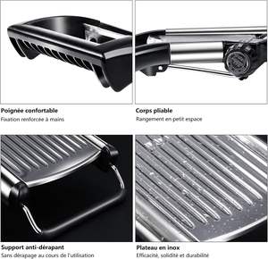 Adjustable Manual Stainless Steel <b>Mandoline</b> Food <b>Slicer</b> 6-Piece Vegetable & Fruit Cutter with Non-Stick Blades - Product Image 5