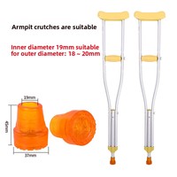 Couvre-pieds en caoutchouc antidérapant résistant à l'usure pour bâton de marche à quatre pieds, embout anti-chute, accessoires d'aide à la marche JD01 Class