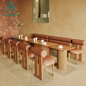 Tavoli da pranzo e sedie ristorante set di mobili commerciali moderna Coffee Shop panca posti a sedere per gelateria - Product Image 4