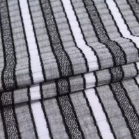 Tissu tricoté côtelé rayé élastique en polyester, rayonne et spandex, doux, de haute qualité, 5x5, 150 cm, pour pulls - Vente en gros