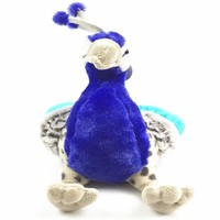 Nouvelle Peluche Paon de Luxe, Douce et Moelleuse, Poupée Oiseau Kawaii, Décoration Maison, Cadeau pour Enfants et Adultes