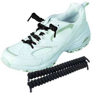 Lacets élastiques bouclés en spirale ronds violet raisin, sans nœuds, pour chaussures paresseuses - Product Image 2