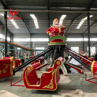 Manège extérieur de Noël à commande manuelle, 16 places, attraction de parc d'attractions et de fête foraine pour enfants