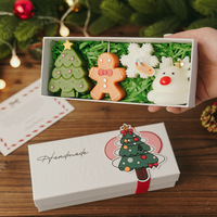Coffret cadeau de bougies parfumées de Noël, cadeau d'ambiance, cadeau artisanal créatif de Noël, bougie parfumée