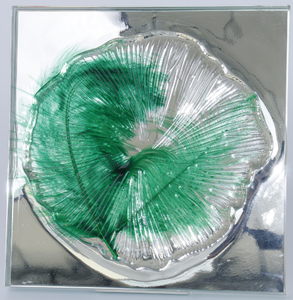 Panel de Vidrio Decorativo con Diseño de Pluma Verde en Resina, Estilo Artístico para Sala de Estar, Dormitorio y Decoración de Interiores del Hogar - Product Image 5