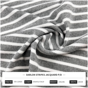 Bán buôn darlon hai bên chải Sọc Sườn kéo dài dệt Polyester Spandex vải telas cho đồ ngủ và thể thao - Product Image 2