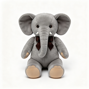 Juguetes de Peluche de Elefante Realistas de Alta Calidad, Peluche de Elefante Personalizado con Lazo, Lindos Peluches de Elefante de Simulación - Product Image 6