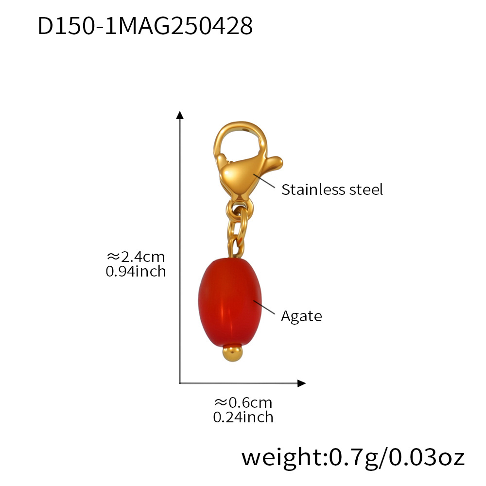 D150-1-pendentif agate dorée 5pcs
