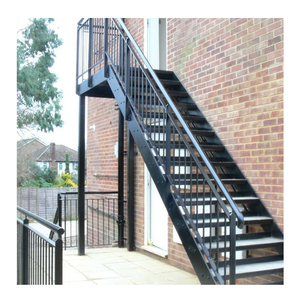 Nhà cung cấp Trung Quốc ngoài trời kim loại cầu thang chống gỉ sắt rèn cầu thang bên ngoài treo tường cầu thang - Product Image 1