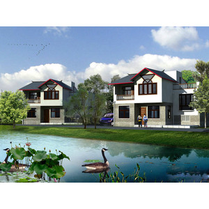Custom Light Steel Frame Villa <b>Prefab</b> <b>House</b> Modern Design For Rural Residence And With 5 Year Warranty - Product Image 4