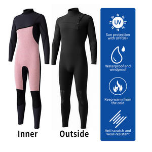 Vente en gros 3/2mm poitrine Zip Surf combinaison Bodysurf vêtements fabricants homme femme néoprène coupe-vent surf plongée combinaison humide - Product Image 4