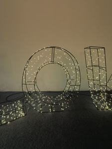 Arco de Boda para Exteriores C951 2025, Diseño 3D en Metal con la Palabra LOVE en Negro, LED Ecológico, Lujoso, Moderno, Personalizado, de Alta Calidad, Decoración para el Hogar - Product Image 4