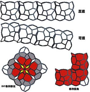 Produit ménager facile à bricoler soi-même Moules à paver en béton pour la décoration de jardin extérieur - Product Image 6